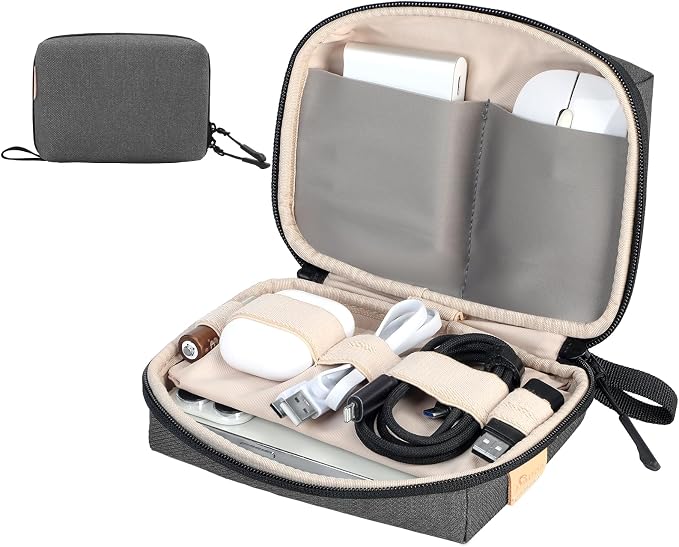 Electronics Organizer Cord Organizer Travel, Small Tech Bag by SIMTOP