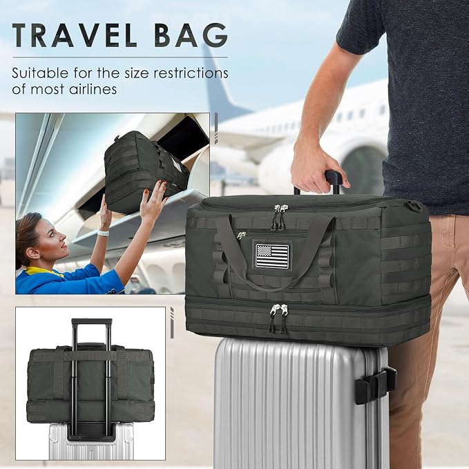 ETRONIK Travel Bag for Men Women, Gym Bag & Tactical Duffle Bags for Travel - Image 5