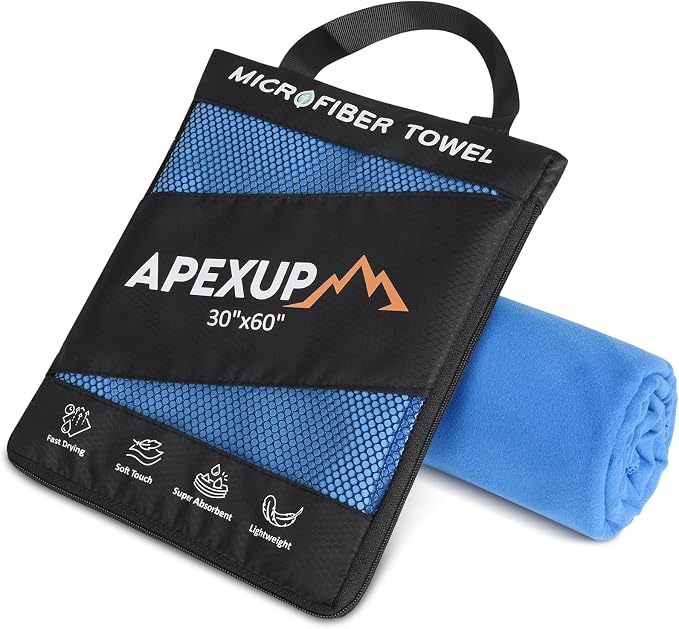 APEXUP Microfiber Travel Towel, Ultra Absorbent Quick Dry Towels, Lightweight by APEXUP