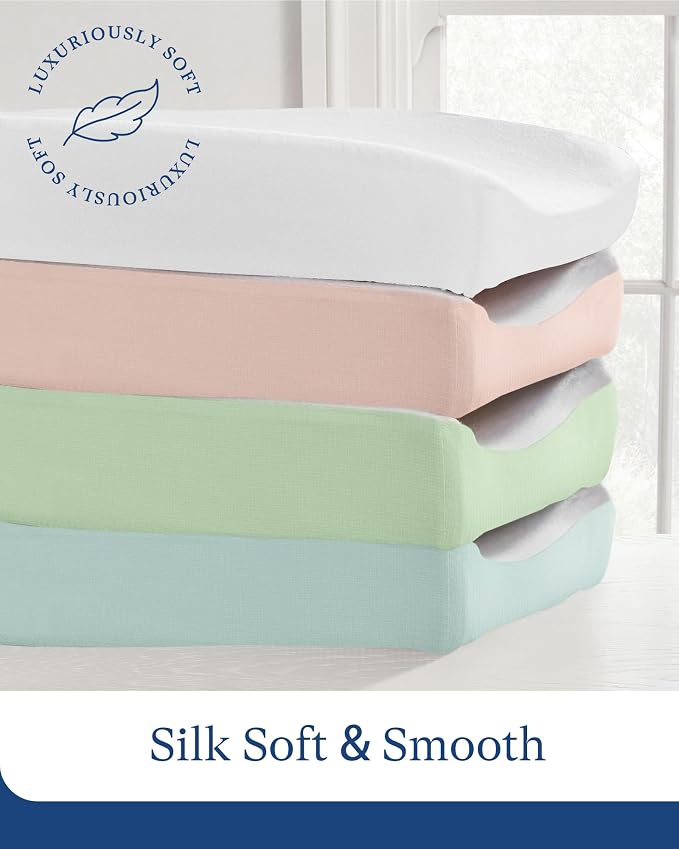 PurComfy Supersoft Diaper Changing Pad Covers, Hypoallergenic Stretchy Changing - Image 3