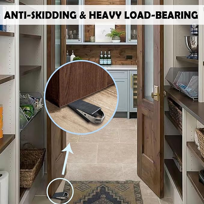 Shackcom Door Stopper, 2 Pack Black Heavy Duty Wedge That Holds Doors Firmly - Image 6