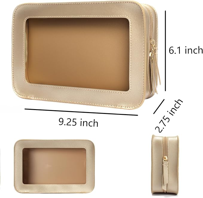 Clear Makeup Bag Small, TSA Approved Portable Toiletry Bag - Image 5