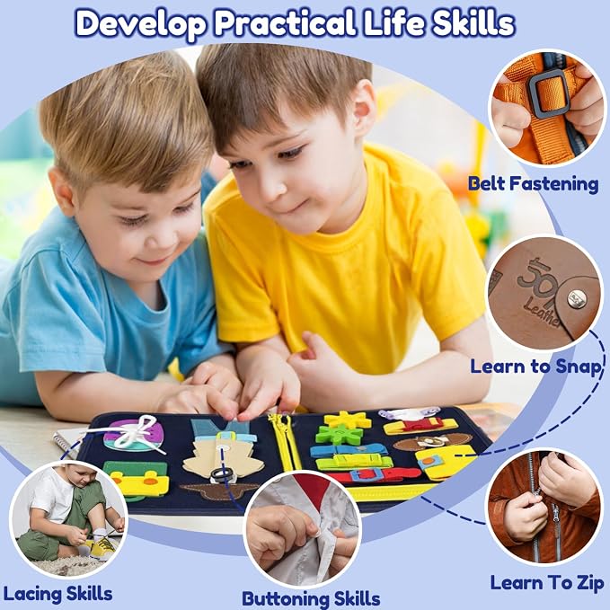 Qizfun Busy Board Book Montessori Toys - Image 5