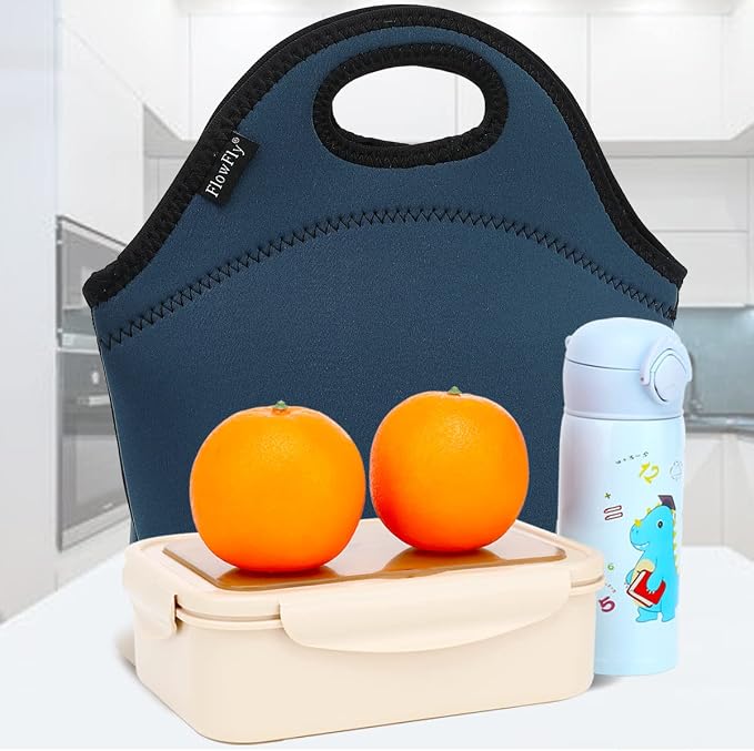FlowFly Neoprene Kids Lunch box Insulated Soft Bag Mini Cooler Thermal Meal - Image 7