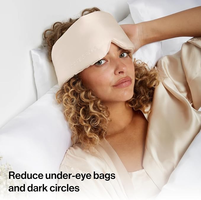 Dore & Rose Deep Sleep Mask Light Blocking, 23 Momme Mulberry Silk Eye Mask - Image 9