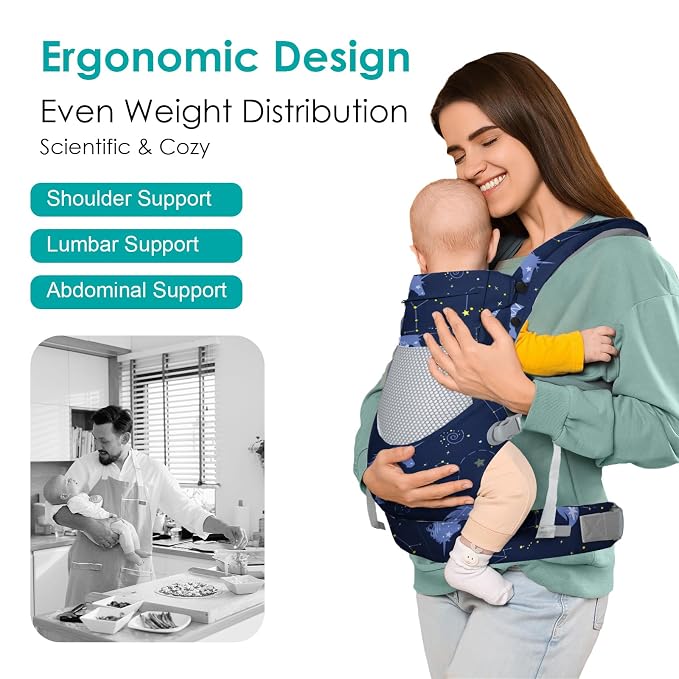 Unicorn Newborn Baby Front Carrier Backpack, Toddler Baby Body Carrier - Image 2