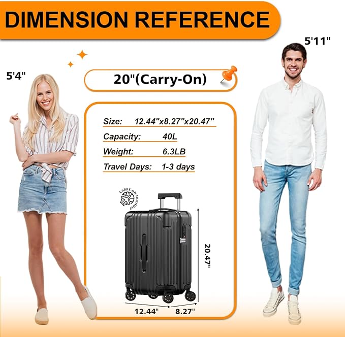 Krute Carry on Luggage PC+ABS Suitcases - Image 2