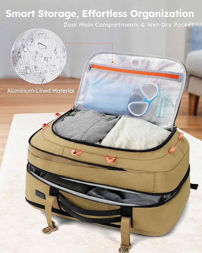 Tolaccea Travel Laptop Backpack, TSA Flight Approved Carry On Travel Duffel - Image 6