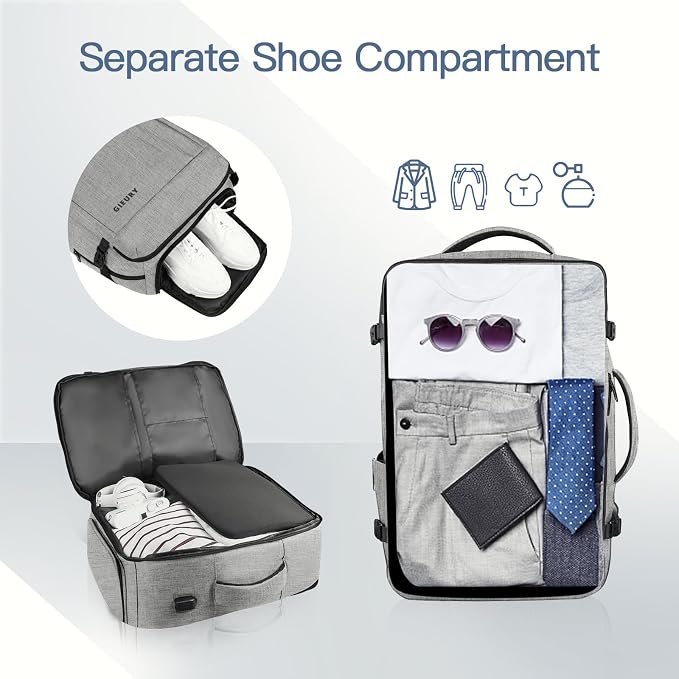 Carry On Backpack, Extra Large 40-50L Travel Backpack - Image 3