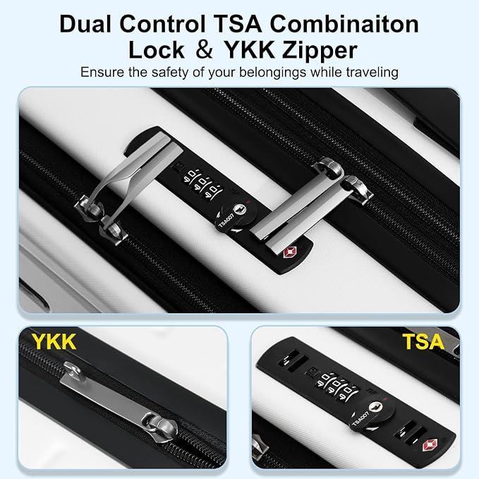Expandable Carry On Luggage Airline Approved, 20 Inch Lightweight ABS+PC Hard - Image 6