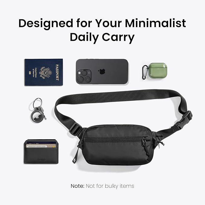 tomtoc 1.5L Sling Bag with RFID Blocking, Crossbody Bag Minimalist Chest - Image 9