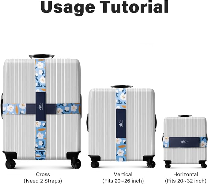 Luggage Straps for Suitcases, Adjustable Luggage Elastic Belt, Travel - Image 3