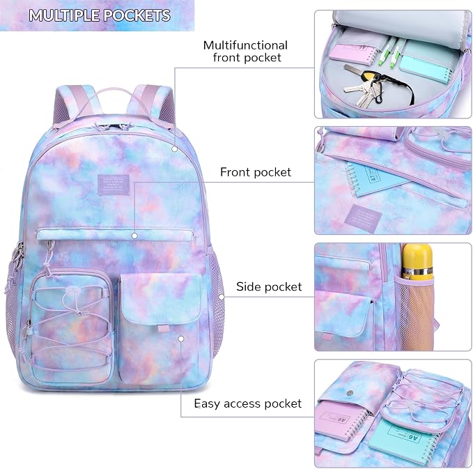 Lohol Galaxy Backpack for Kids Teen Girls, Casual Daypack - Image 4