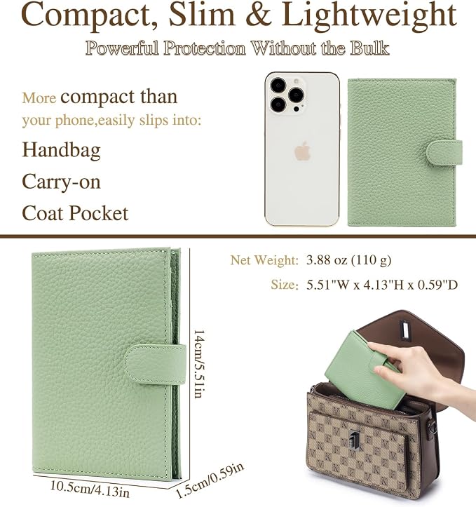 RFID Leather Passport Holder for Travel Women – Slim Passport Wallet - Image 5