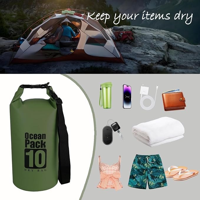 Dry Bag Waterproof Backpack 5L/10L/20L/30L Roll Top Waterproof Bag, Floating - Image 5