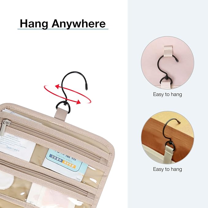 BAGSMART Toiletry Bag Hanging Travel Makeup Organizer - Image 7