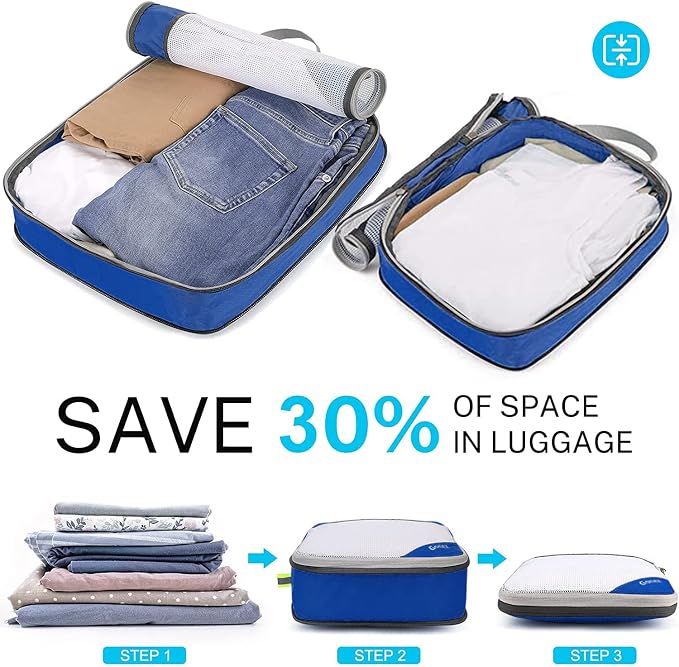Compression Packing Cubes, Gonex Extensible Storage Mesh Bags Organizers - Image 2