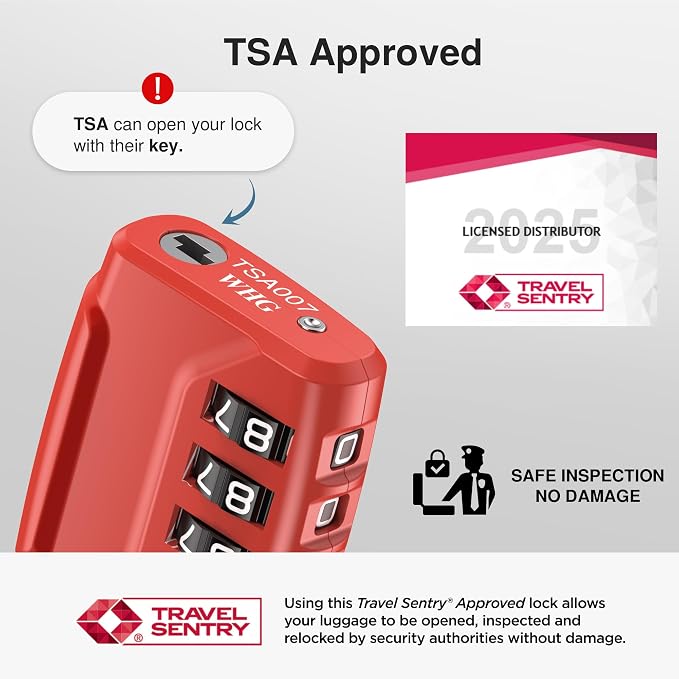 Puroma 2 Pack TSA Approved Luggage Lock, 4 Digit Combination Travel Locks - Image 2