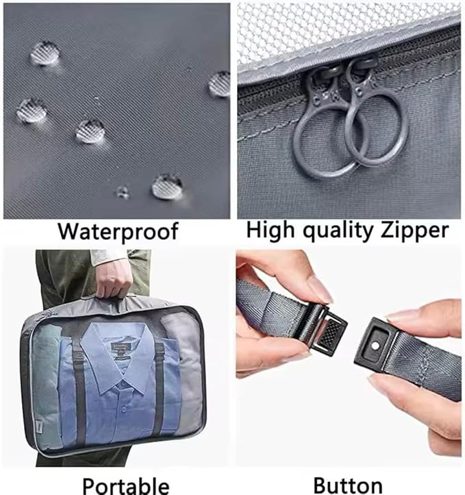 9 Set Packing Cubes for Suitcases, Aydicon Travel Luggage Packing Organizers - Image 4