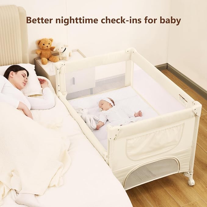 ANGELBLISS Baby Bassinet Bedside Crib, Pack and Play - Image 3