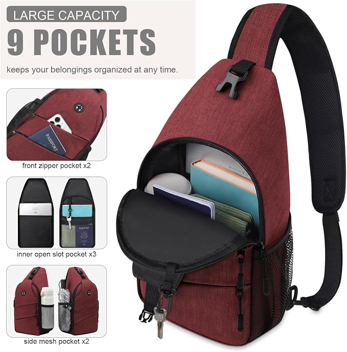 Crossbody Bags for Women Men Trendy Sling Bag Bakpack Casual Chest Bag - Image 3