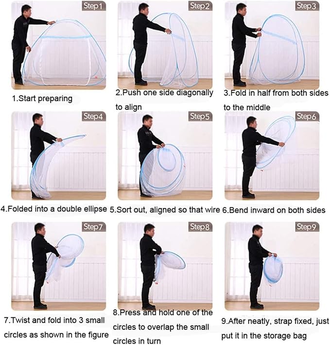 CdyBox Folding Mosquito Net Tent Canopy Curtains - Image 4