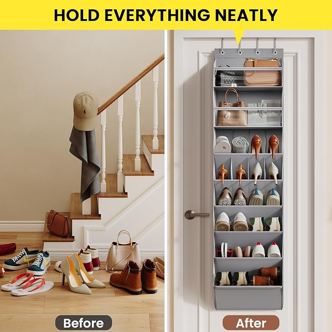 Over the Door Shoe Organizer for Closet, Shoes Rack - Image 6