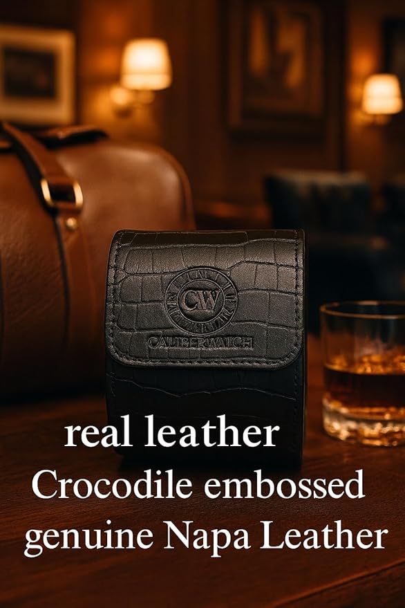Genuine Napa Leather Watch Roll Travel Case - Image 6