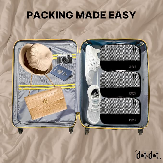 5pc Small Black Packing Cubes for Suitcases - Image 5