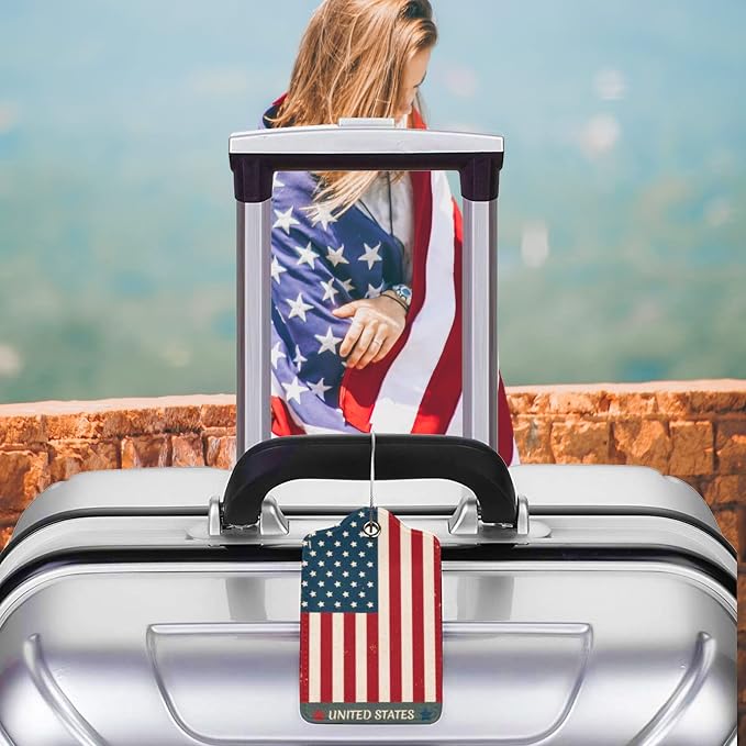2 Pack Luggage Tag for Suitcase, Cute Unique Leather Suitcase Tags Identifiers - Image 4