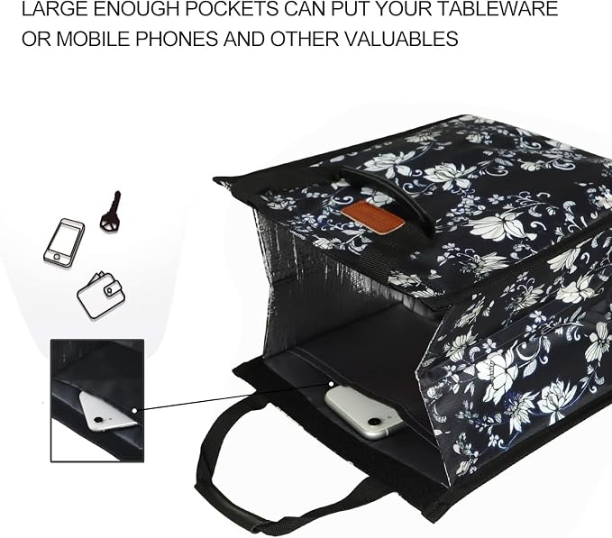Lunch Bags for Women Insulated Reusable Lunch Tote - Image 6