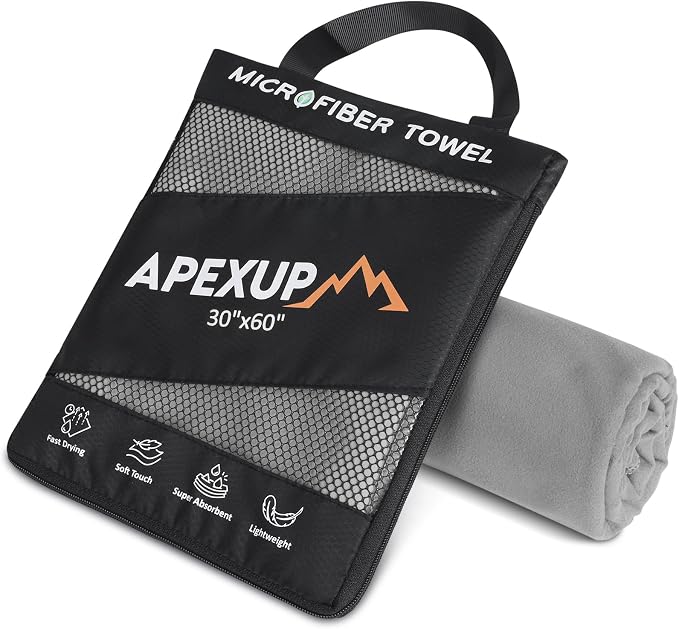 APEXUP Microfiber Travel Towel, Ultra Absorbent Quick Dry Towels, Lightweight by APEXUP