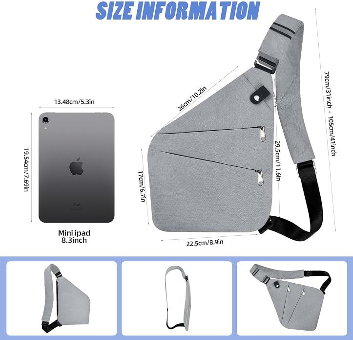 Anti Theft Crossbody Bag, Anti Theft Travel Bag - Image 2