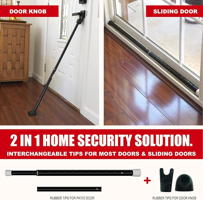 SECURITYMAN 2-in-1 Door Security Bar & Sliding Door Security Bar - Image 2
