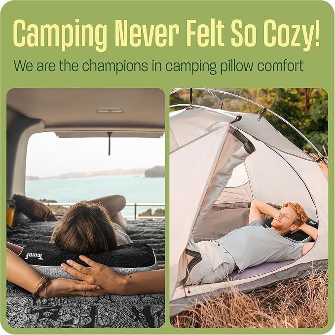 Camping Pillow: Dual Cover, Memory Foam Travel Pillow, Medium Firm Camp Pillow - Image 4