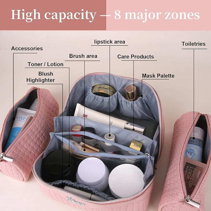 BOYATU Travel Makeup Bags for Women: 3 Set Make up Bags - Image 3