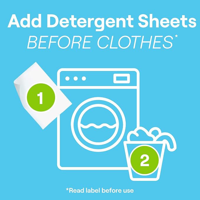 Seventh Generation Laundry Detergent Sheets 32ct Free & Clear Removes Tough - Image 9
