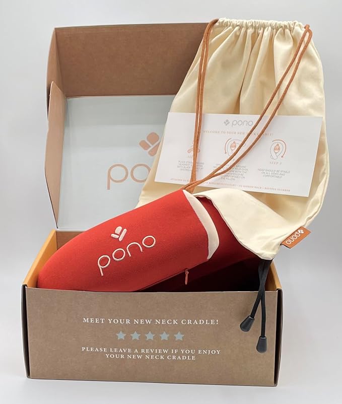 Pono Neck Cradle Travel Pillow: Memory Foam, Ergonomic 360° Adjustable Support - Image 2
