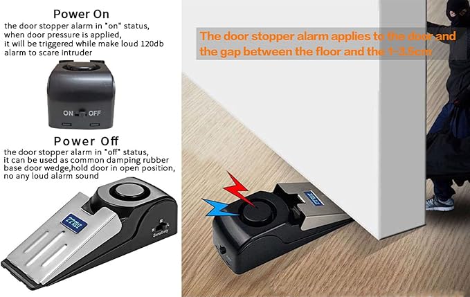 ZZRUI 2 Pack Door Stop Alarm - Image 2