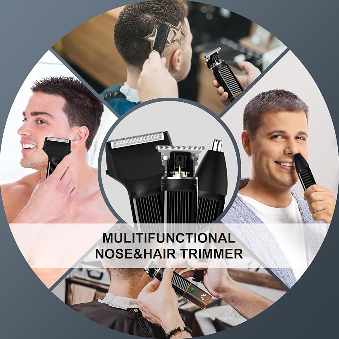 RESUXI Hair Clippers for Men T-Blade Trimmer Electric Shaver Razor Nose Hair - Image 5