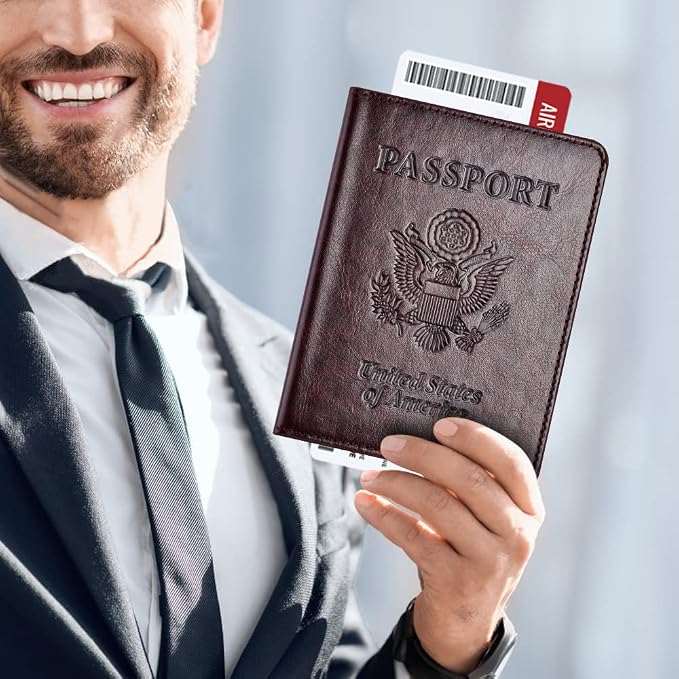 Passport Holder with Vaccine Card Slot Combo, Passport Wallet/ Cover/ Case - Image 6