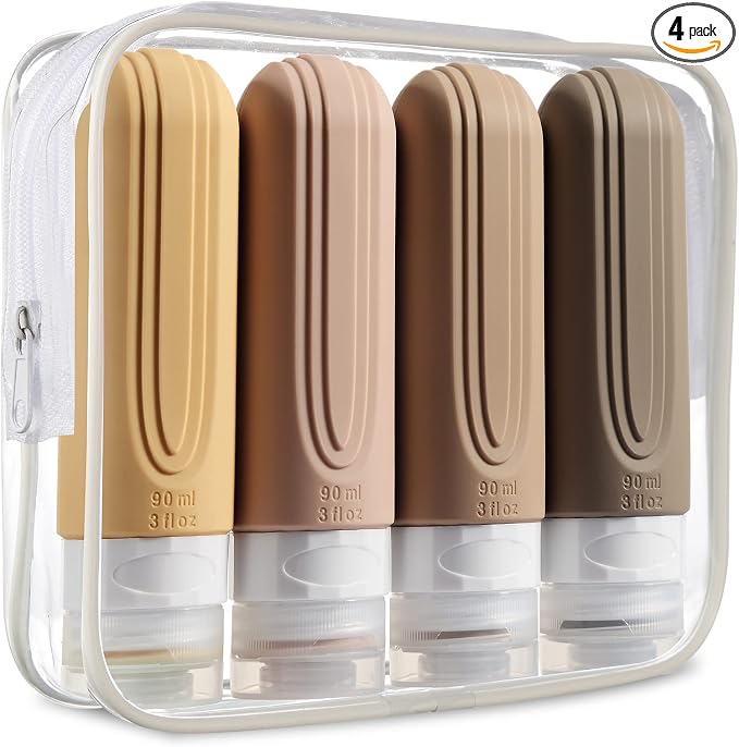 Travel Bottles for Toiletries, Tsa Approved 3oz Travel Size Containers BPA Free by Mrsdry