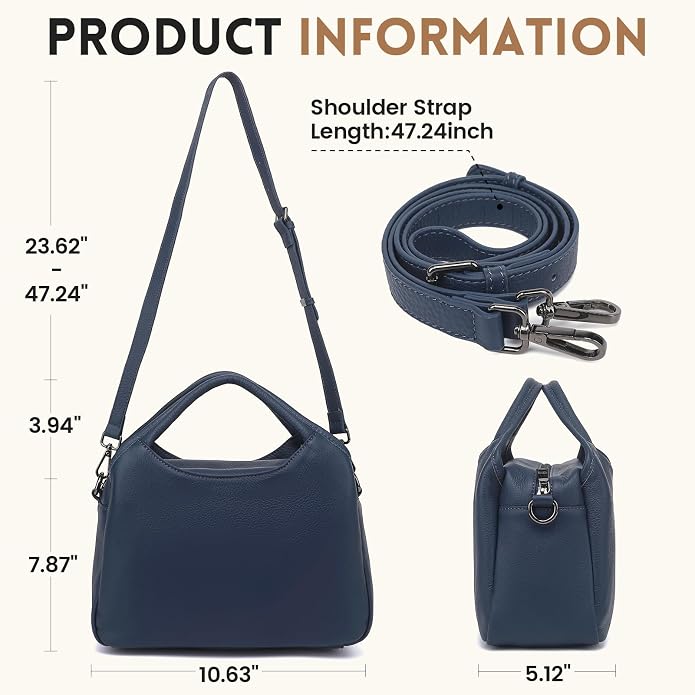 KOGTLA Genuine Leather Purses for Women, Crossbody Shoulder Bags - Image 5