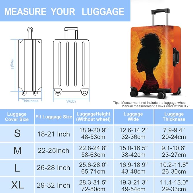 Luggage Cover Washable Suitcase Protector Anti-scratch Suitcase cover Fits - Image 6