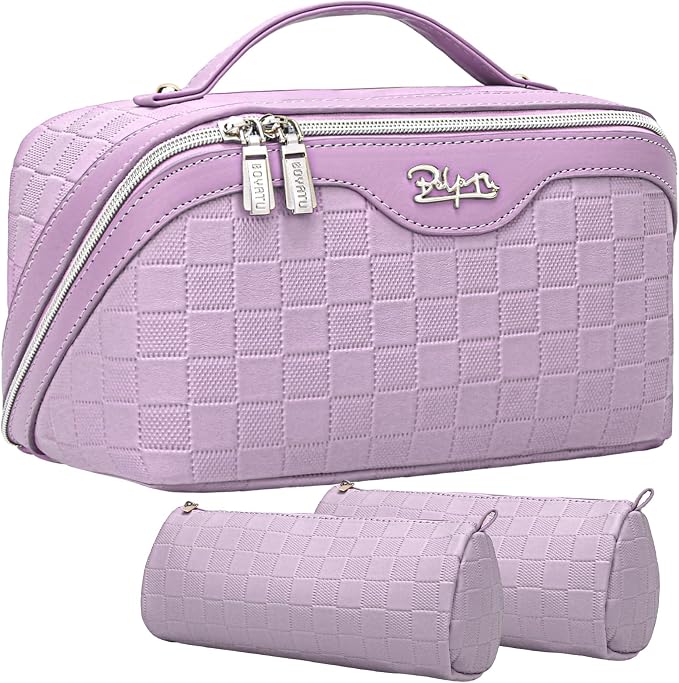 Travel Makeup Bag Organizer Cosmetic Bag: 3 Pcs Set Make up Bags by BOYATU