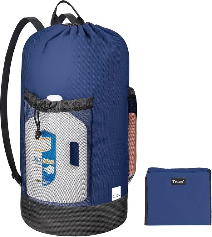 BALEINE 150L Laundry Bag Backpack, 900D Oxford Fabric Large Travel Laundry Bags by BALEINE