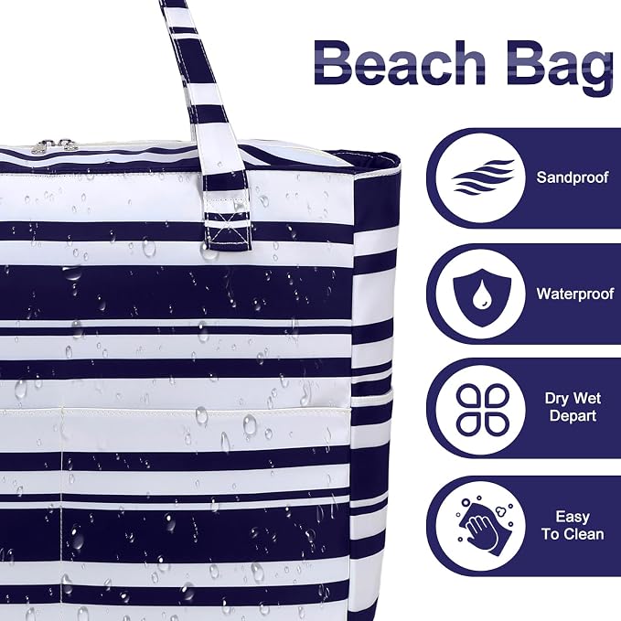 Waterproof Beach Tote Pool Bags - Image 4