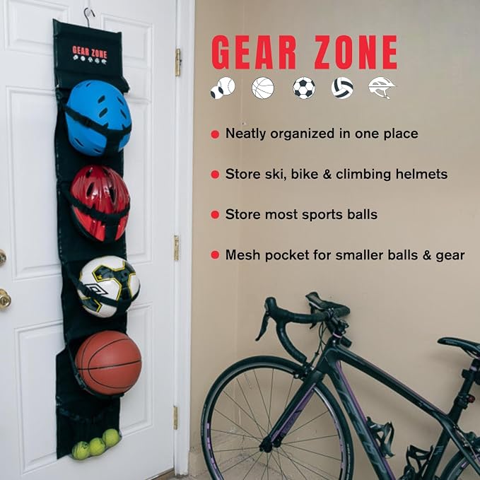 Hanging Sports Equipment Organizer | Multi-Purpose | Garage Sports Ball Storage - Image 5