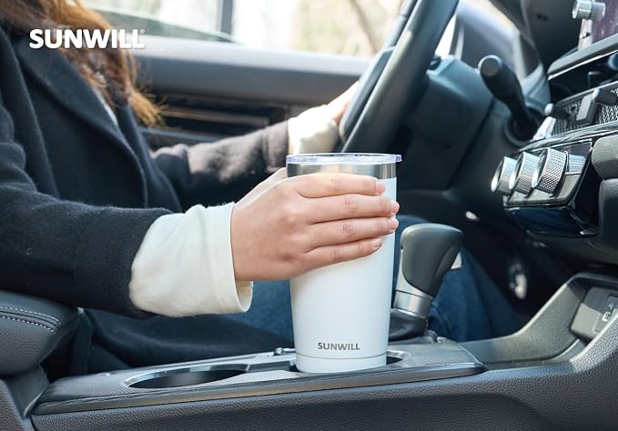 SUNWILL Travel Coffee Tumbler 20 oz, Insulated Mug - Image 6