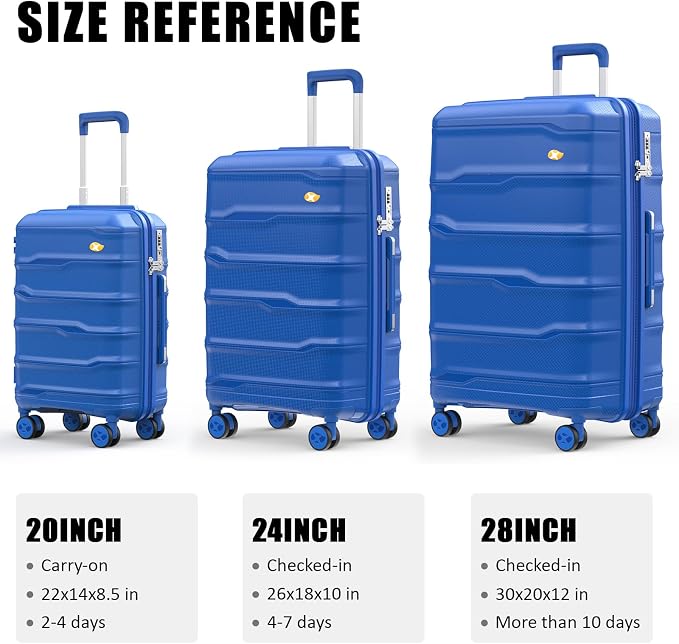 Carry On Luggage 22x14x9 Airline Approved, Hard Shell Suitcase - Image 9